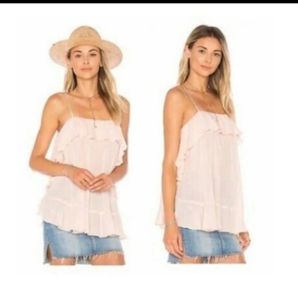 Intimately Free People Pink Ruffled top - Picture 3 of 6